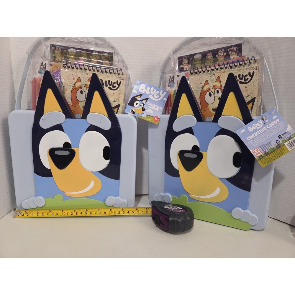 Bluey Activity Basket Lot of 2 NEW Coloring Crayons Sticker Travel Kits